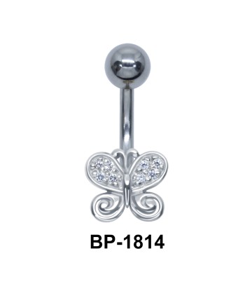 Butterfly CZ Stone Belly Piercing BP-1814