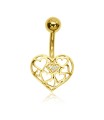 Heart With CZ Belly Piercing BP-1823