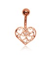 Heart With CZ Belly Piercing BP-1823