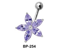 Flower Shaped Belly CZ Crystal BP-254 