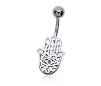 Hamsa Hand Filigree Belly Piercing BP-570st