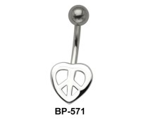 Peace Heart Belly Piercing BP-571