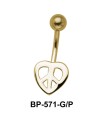 Peace Heart Belly Piercing BP-571
