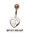 Peace Heart Belly Piercing BP-571