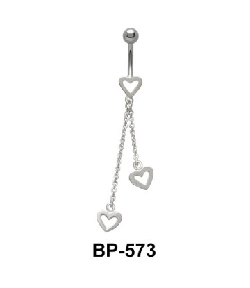 Pair of Chained Heart Shaped Brass BP-573