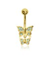 Dual Butterflies Belly Piercing BP-583