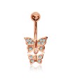 Dual Butterflies Belly Piercing BP-583