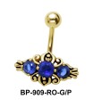 Blue Stones Designer Belly Piercing BP-909