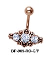 Blue Stones Designer Belly Piercing BP-909