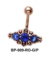 Blue Stones Designer Belly Piercing BP-909