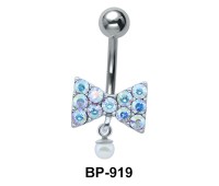 Bow with Stones Belly Piercing BP-919