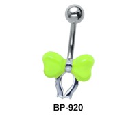 Bow Shaped Fluorescent Belly Piercing BP-920