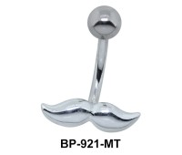 Shiny Mustache Belly Piercing BP-921-MT