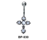 Cross CZ Stone Belly Piercing BP-930