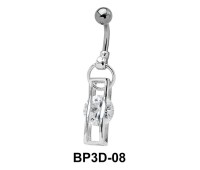 Jewel Drop Belly Piercing BP3D-08