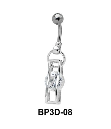 Jewel Drop Belly Piercing BP3D-08