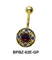 Traditional Designer Stony Belly Piercing BPBZ-02E
