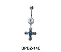 Designer Cross Belly Piercing BPBZ-14E
