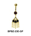 Pink Chandelier Stone Encrusted Belly Piercing BPBZ-23E