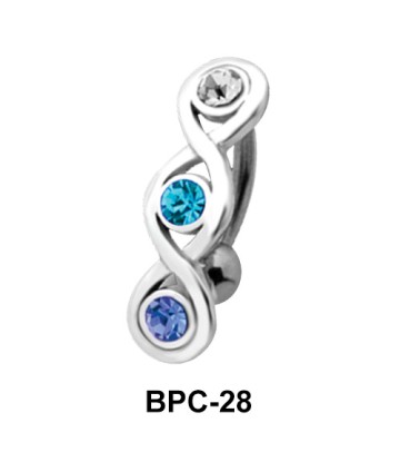 Braided Design Upper Belly Piercing BPC-28