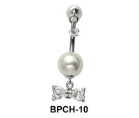 Belly Piercing with Pearl and Tiny Star BPCH-10