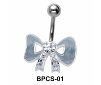 Stone Studded Bow Belly Classic Stone BPCS-01