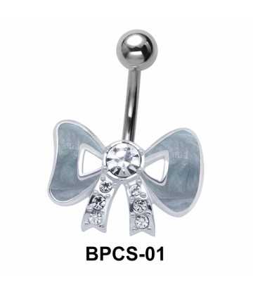 Stone Studded Bow Belly Classic Stone BPCS-01