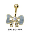 Stone Studded Bow Belly Classic Stone BPCS-01