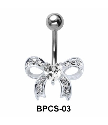 Stone Set Bow Belly Classic Stone BPCS-03