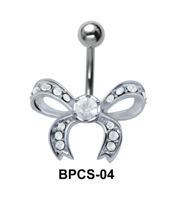 Stone Encrusted Bow Belly Classic Stone BPCS-04