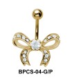 Stone Encrusted Bow Belly Classic Stone BPCS-04