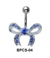 Stone Encrusted Bow Belly Classic Stone BPCS-04
