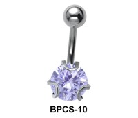 The Fascinating Purple Stone Belly Piercing BPCS-10