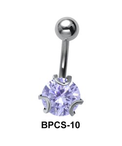 The Fascinating Purple Stone Belly Piercing BPCS-10