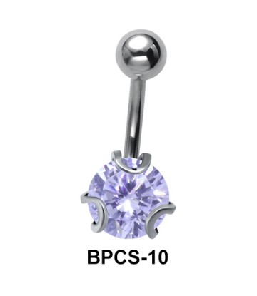 The Fascinating Purple Stone Belly Piercing BPCS-10
