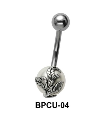 Belly Pearl with Leaves Motif BPCU-04