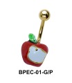 Apple Logo Belly Piercing in Red BPEC-01