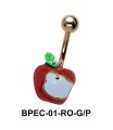 Apple Logo Belly Piercing in Red BPEC-01