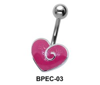Enameled Heart Belly Piercing BPEC-03