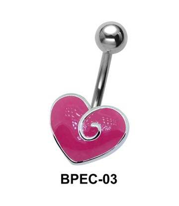Enameled Heart Belly Piercing BPEC-03