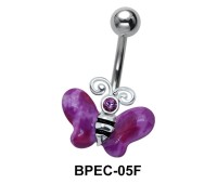Stone Set Butterfly Belly Piercing BPEC-05F
