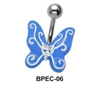 Enamel Butterfly Belly Piercing BPEC-06