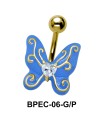 Enamel Butterfly Belly Piercing BPEC-06
