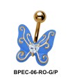 Enamel Butterfly Belly Piercing BPEC-06