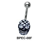 Enamel Skull Belly Piercing BPEC-08F