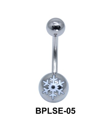 Snowflake Enamel Belly Piercing BPLSE-05
