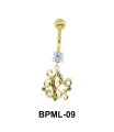 Intricately Designed Underwater Belly Button Ring BPML-09