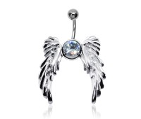 Stone Set wings Belly Piercing BSA-19