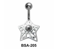 Star Filigree Belly Piercing Design BSA-205