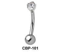 Prong Set Stone Belly Piercing CBP-101